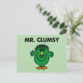 De slordige Mr. Clumsy Briefkaart (Staand voorkant)