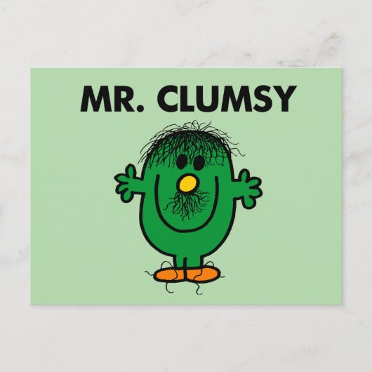 De slordige Mr. Clumsy Briefkaart (Voorkant)