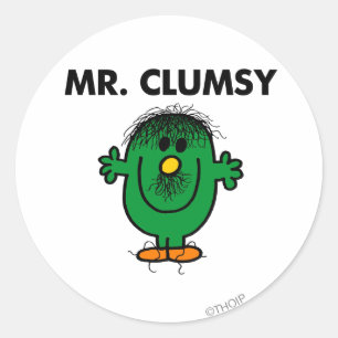 De slordige Mr. Clumsy Ronde Sticker