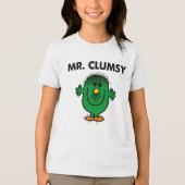 De slordige Mr. Clumsy Tri-Blend Shirt (Voorkant)