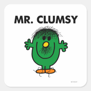 De slordige Mr. Clumsy Vierkante Sticker