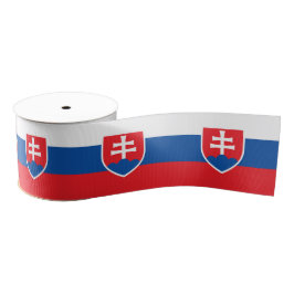 De Slowaakse vlag & Slowakije reizen, vakantie/spo Grosgrain Lint