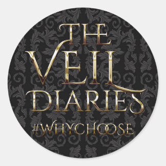 De sluier dagboeken ronde sticker