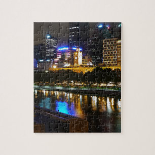 De sluipende Yarra- en Melbourne-skyline in de nac Legpuzzel
