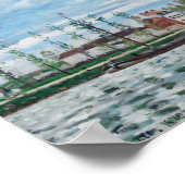 De sluis bij Pontoise (1872) van Camille Pissarro Poster (Hoek)