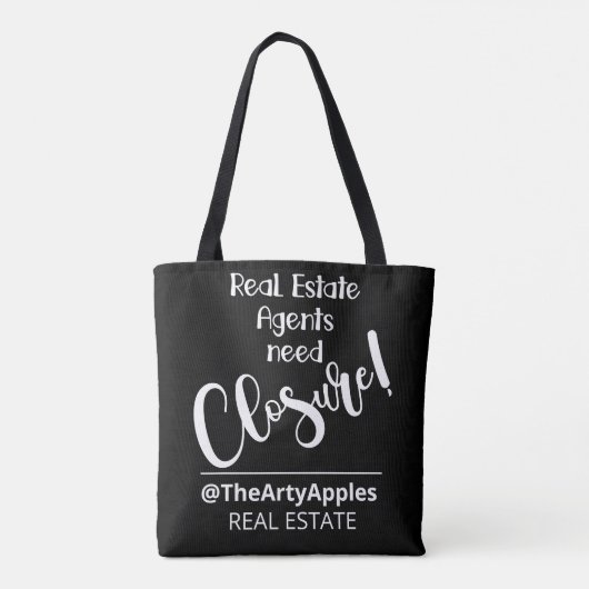 de sluiting van een open house voor onroerend goed tote bag (Achterkant)