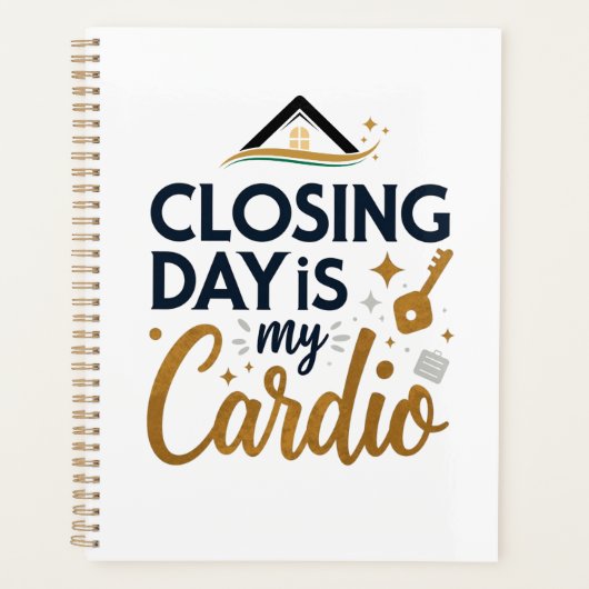 De sluitingsdag is mijn cardio | Gepersonaliseerde Planner (Voorkant)