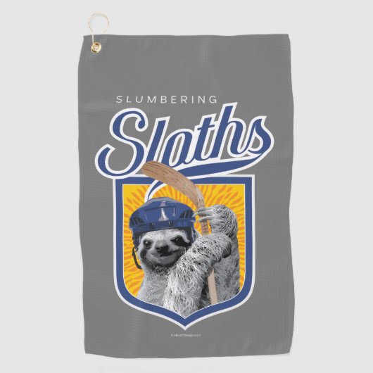 De Slumbering Sloths (Hockey Team) Golfhanddoek (Voorkant)
