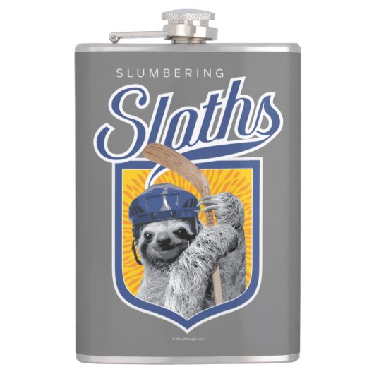 De Slumbering Sloths (Hockey Team) Heupfles (Voorkant)