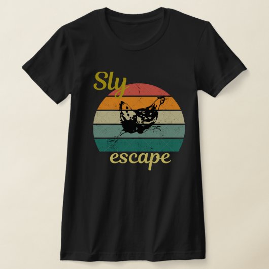 De sluwe kip ontsnapt t-shirt (Laagn)