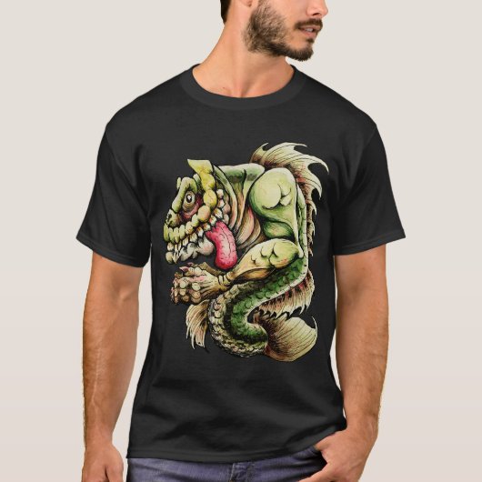 De sluwe sluwe grootbekbaars vis (Micropt T-shirt (Voorkant)