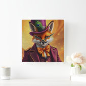 De Sly Fox Diplomat Vierkante Klok (Huis)