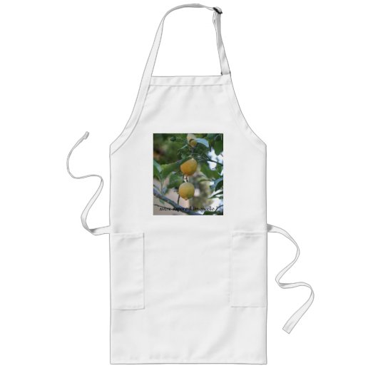 de smaak van limoncello hebben! lang schort (Voorkant)