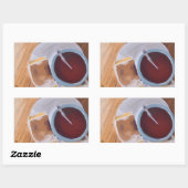 De smaak van warmte rechthoekige sticker (Vel)