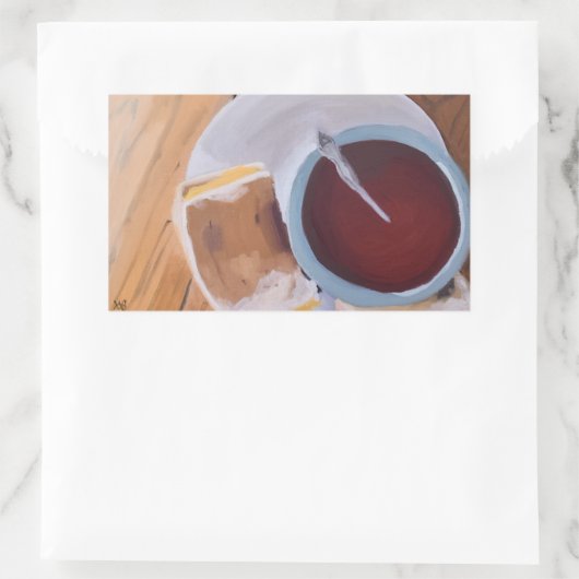 De smaak van warmte rechthoekige sticker (Tas)