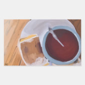 De smaak van warmte rechthoekige sticker (Voorkant)