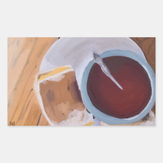 De smaak van warmte rechthoekige sticker