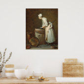 De smaakmaker Maid - Jean-Siméon Chardin Fine Art Poster (Keuken)