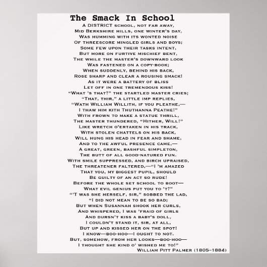 DE SMACK IN SCHOOL POSTER (Voorkant)
