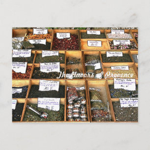 De smaken van het briefkaart van de Provence