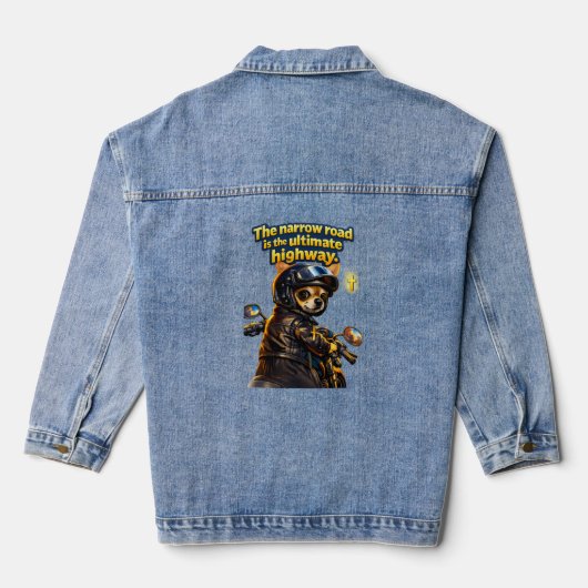 De smalle weg - Christelijk Denim Jacket (Achterkant)
