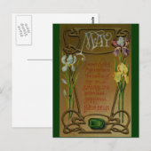 De Smaragd en de Irissen van de Verjaardag van mei Briefkaart (Voorkant / Achterkant)