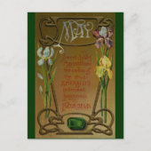 De Smaragd en de Irissen van de Verjaardag van mei Briefkaart (Voorkant)
