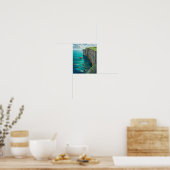 De Smaragden Afgrond: Een Getextureerde Symfonie v Poster (Keuken)