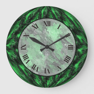 De smaragdgroene Marmeren Klok van de Muur Faux