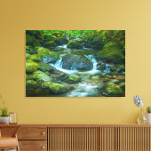 De smaragdgroene stroom van de Ierse beek Canvas Afdruk (Insitu (Woonkamer))