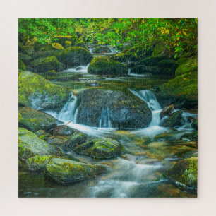De smaragdgroene stroom van de Ierse beek Legpuzzel