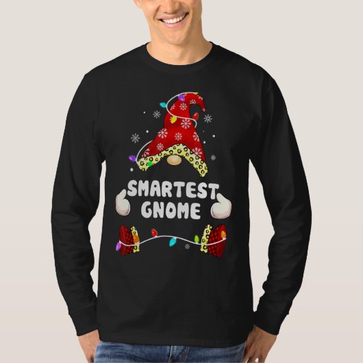 De smarstste Gnome Buffalo Play Matching Christma T-shirt (Voorkant)