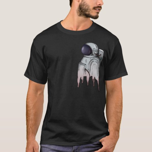 De smeltende astronaut t-shirt (Voorkant)