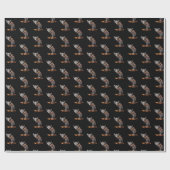 De Smeltende Giraffe Funny Surrealistische Kunst D Cadeaupapier (Vlak)