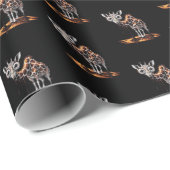 De Smeltende Giraffe Funny Surrealistische Kunst D Cadeaupapier (Rol Hoek)