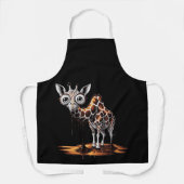 De Smeltende Giraffe Funny Surrealistische Kunst D Schort (Voorkant)