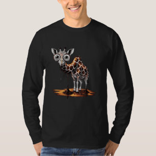 De Smeltende Giraffe Funny Surrealistische Kunst D T-shirt