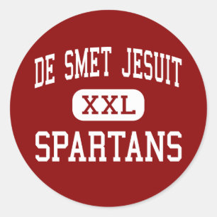 De Smet jezuïet - Spartanen - Hoog - Saint Louis Ronde Sticker