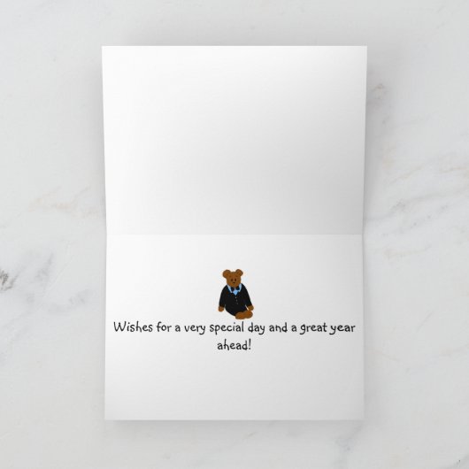 De smoking draagt Eerste Verjaardag Kaart (Binnen)