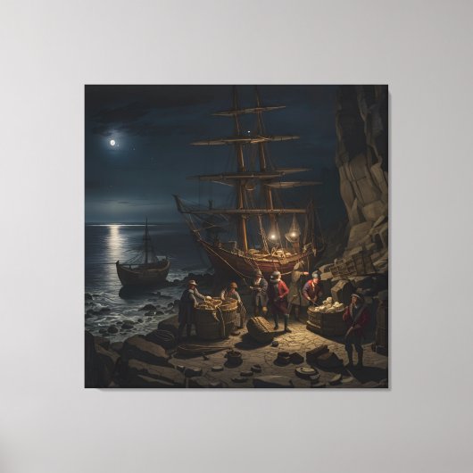 De smokkelaars van 1745 canvas afdruk (Voorkant)