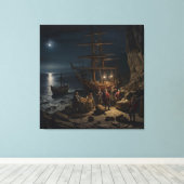 De smokkelaars van 1745 canvas afdruk (Insitu (Houten vloer))