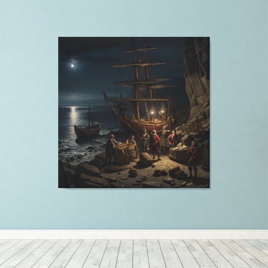 De smokkelaars van 1745 canvas afdruk (Insitu (Houten vloer))