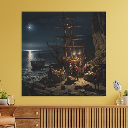 De smokkelaars van 1745 canvas afdruk (Insitu (Woonkamer))