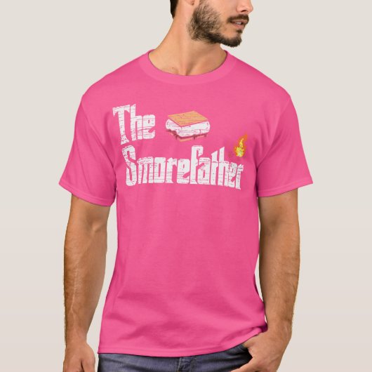De Smorefather - Grappig Smore kampvuur T-shirt (Voorkant)