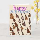 De snaarinstrumentenverjaardag van de musicus kaart (Gele Bloem)