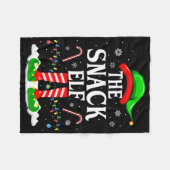De Snack Elf Kerstmis Grappige Matching Familie Gr Fleece Deken (Voorkant (Horizontaal))