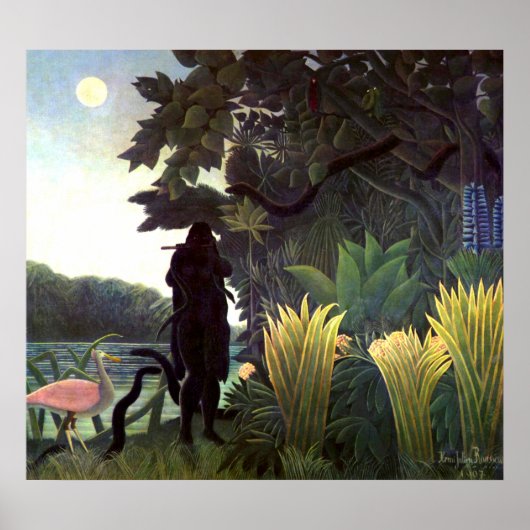 De Snake Charmer van Henri Rousseau Poster (Voorkant)