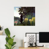 De Snake Charmer van Henri Rousseau Poster (Thuiskantoor)