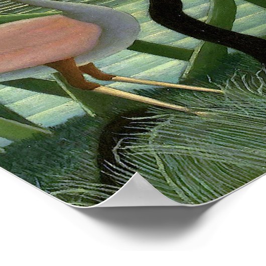 De Snake Charmer van Henri Rousseau Poster (Hoek)