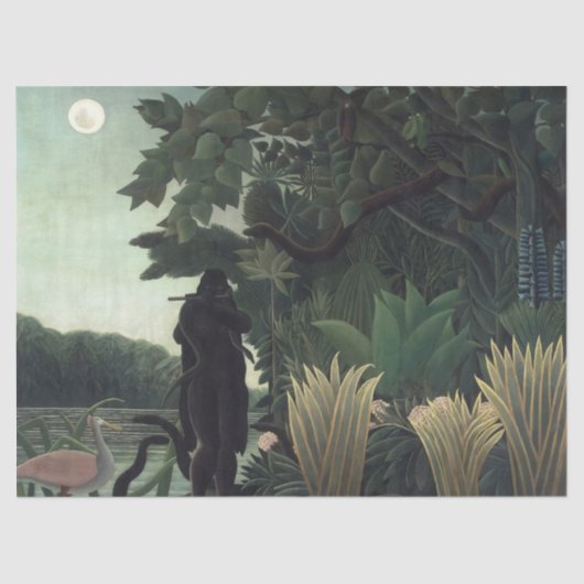 De Snake Charmer van Henri Rousseau Tissuepapier (Voorkant)